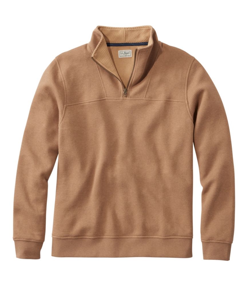 Daily Lifestyle Men s All Seasons Textured Sweats, Quarter-Zip for Everyday Wear Layering Travel and Outdoor Activities