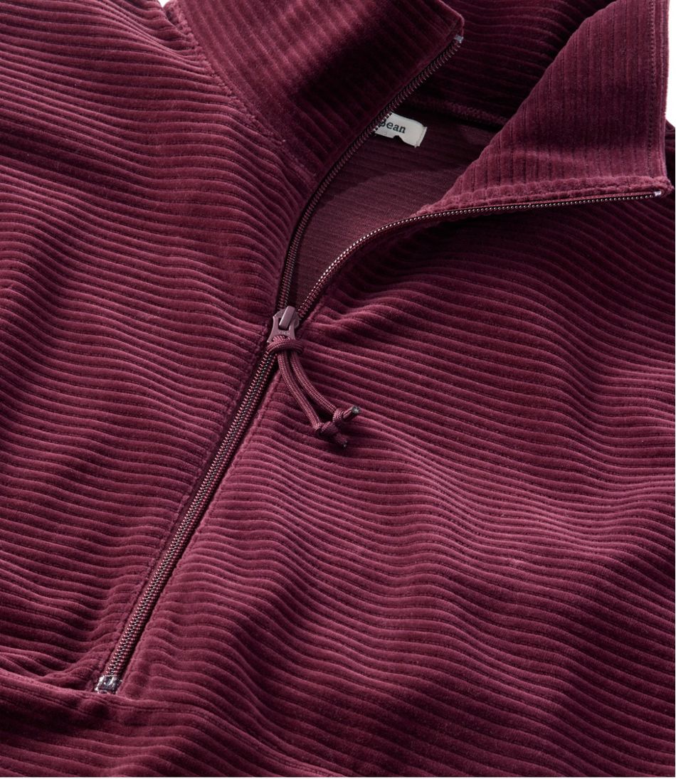Women's Soft Stretch Corduroy Pullover, Half-Zip