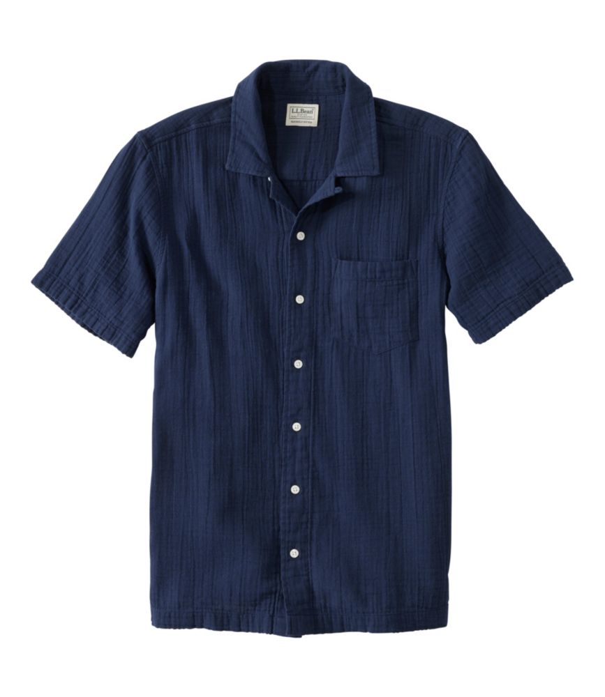 Men's Cloud Gauze Shirt, Short-Sleeve, Slightly Fitted Untucked Fit