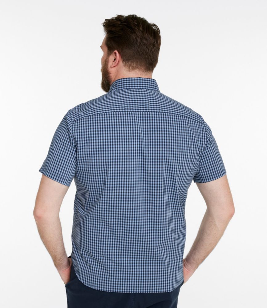 Men's Comfort Stretch Performance® Shirt, Short-Sleeve, Slightly Fitted Untucked Fit, Plaid