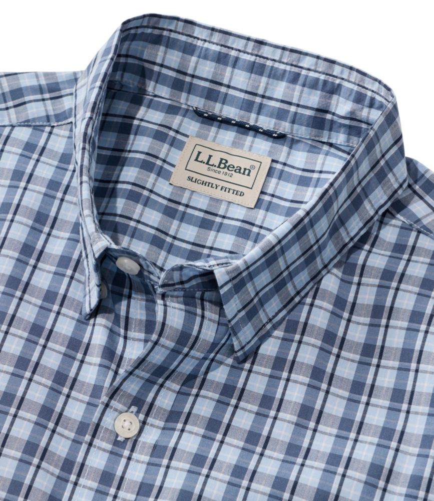 Men's Comfort Stretch Performance® Shirt, Short-Sleeve, Slightly Fitted Untucked Fit, Plaid