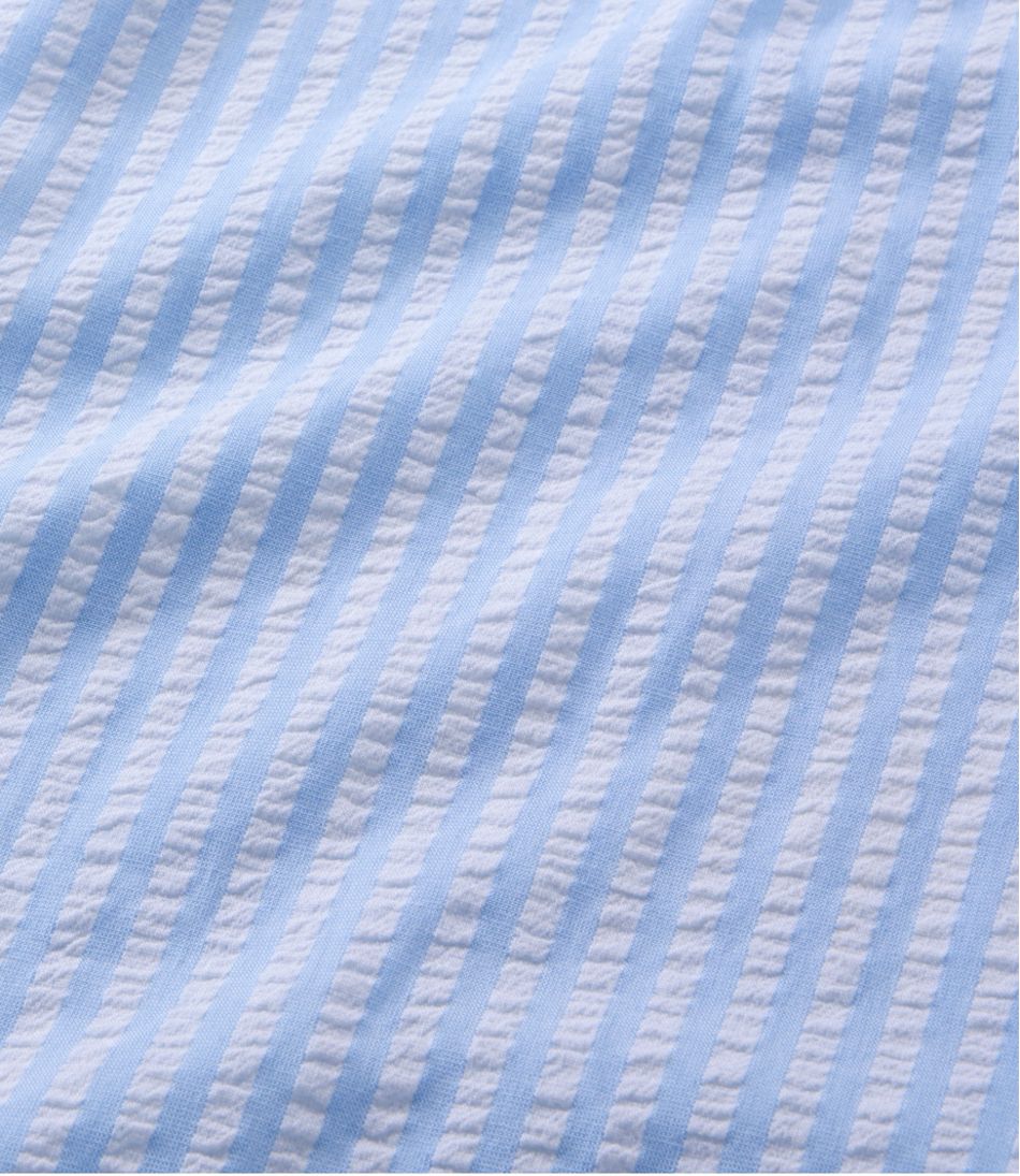 Women's Bean's Seacoast Seersucker Splitneck Shirt