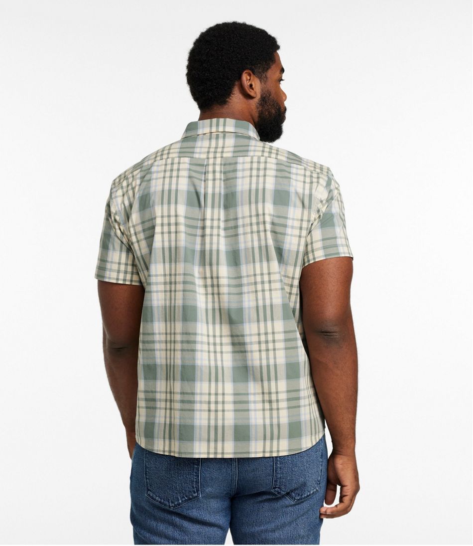 Men's Signature Stretch Poplin Shirt, Short-Sleeve, Slim Fit