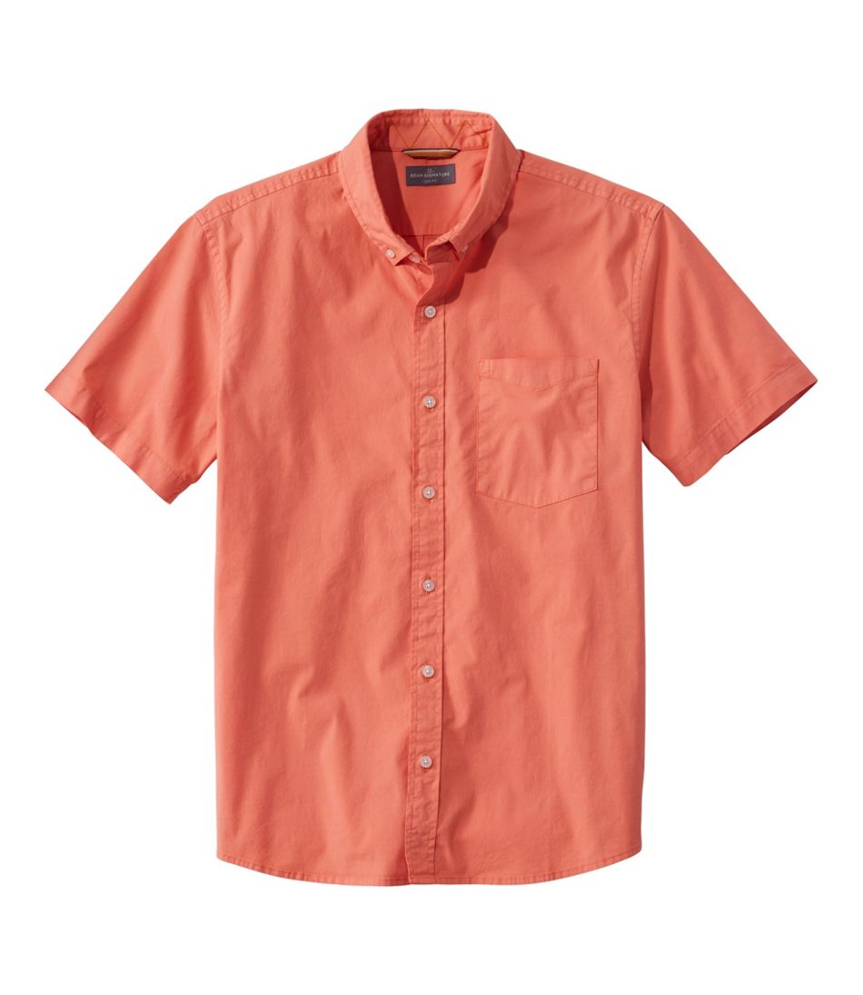 Men's Signature Stretch Poplin Shirt, Short-Sleeve, Slim Fit