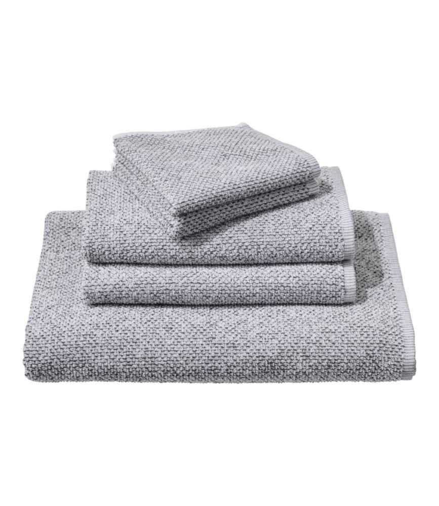 Everyday Outdoor Organic Textured Cotton Towel, Marled for Bedroom Entryway and Everyday Home Comfort