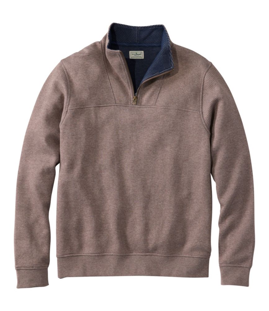 Daily Lifestyle Men s All Seasons Textured Sweats, Quarter-Zip for Everyday Wear Layering Travel and Outdoor Activities