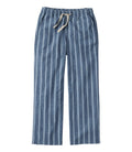 Women's Lakewashed Pull-On Chinos, Mid-Rise Wide-Leg Crop Stripe