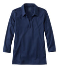 Women's Pima Cotton Tee, Three-Quarter-Sleeve Polo