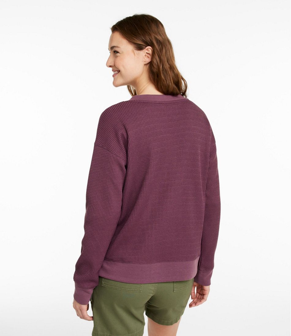 Women's Birchwood Brushed Waffle Top, V-Neck