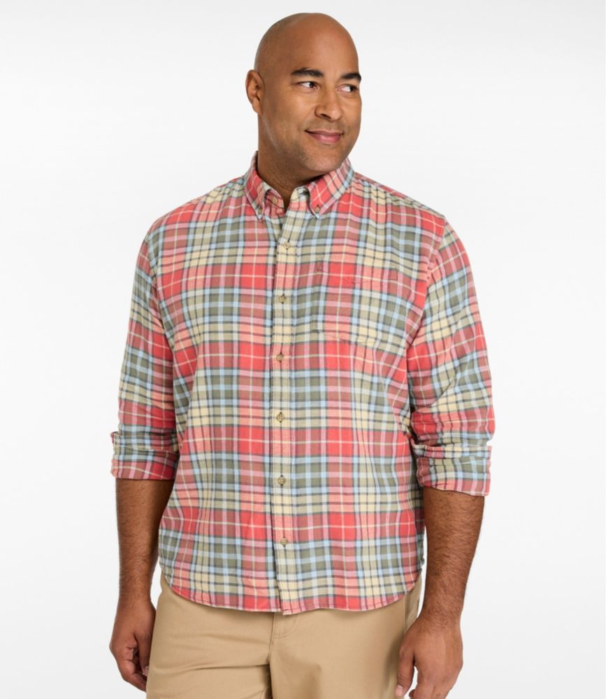 Men's Sunwashed Twill Shirt, Slightly Fitted Untucked Fit
