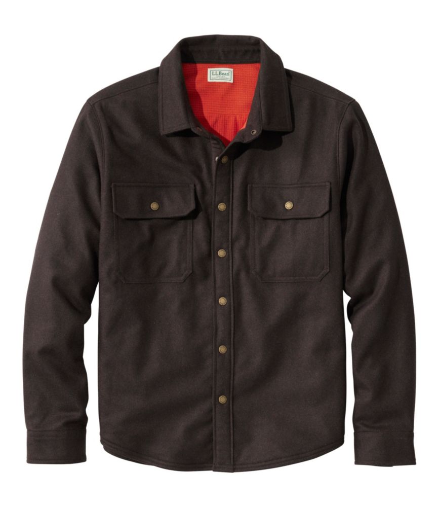 Home and Adventure Men s Maine Guide Lightweight Lined Wool Field Shirt for Everyday Wear Layering Travel and Outdoor Activities