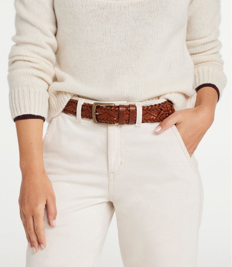 Women's L.L.Bean Braided Leather Belt