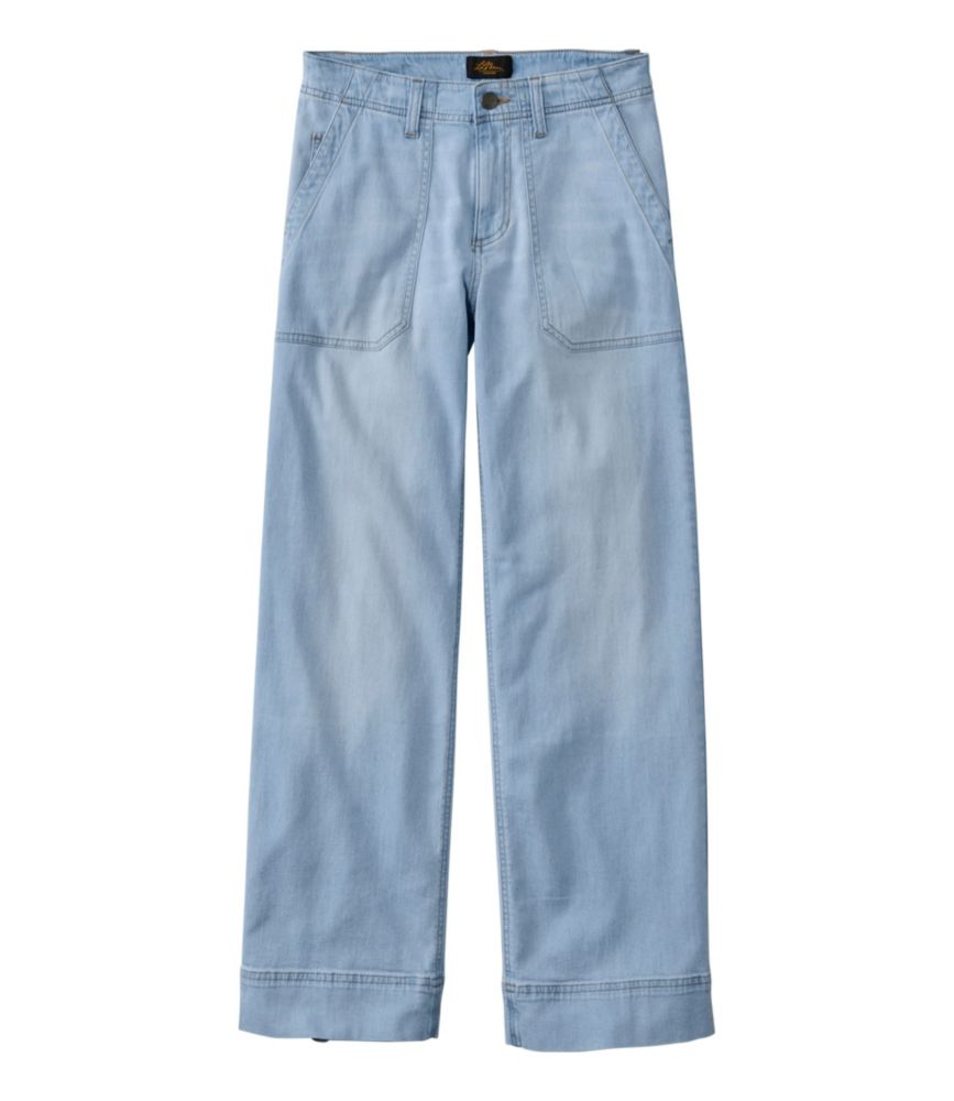 Home and Adventure Women s Signature Utility Jeans, Mid-Rise Wide-Leg Ankle for Everyday Wear Layering Travel and Outdoor Activities