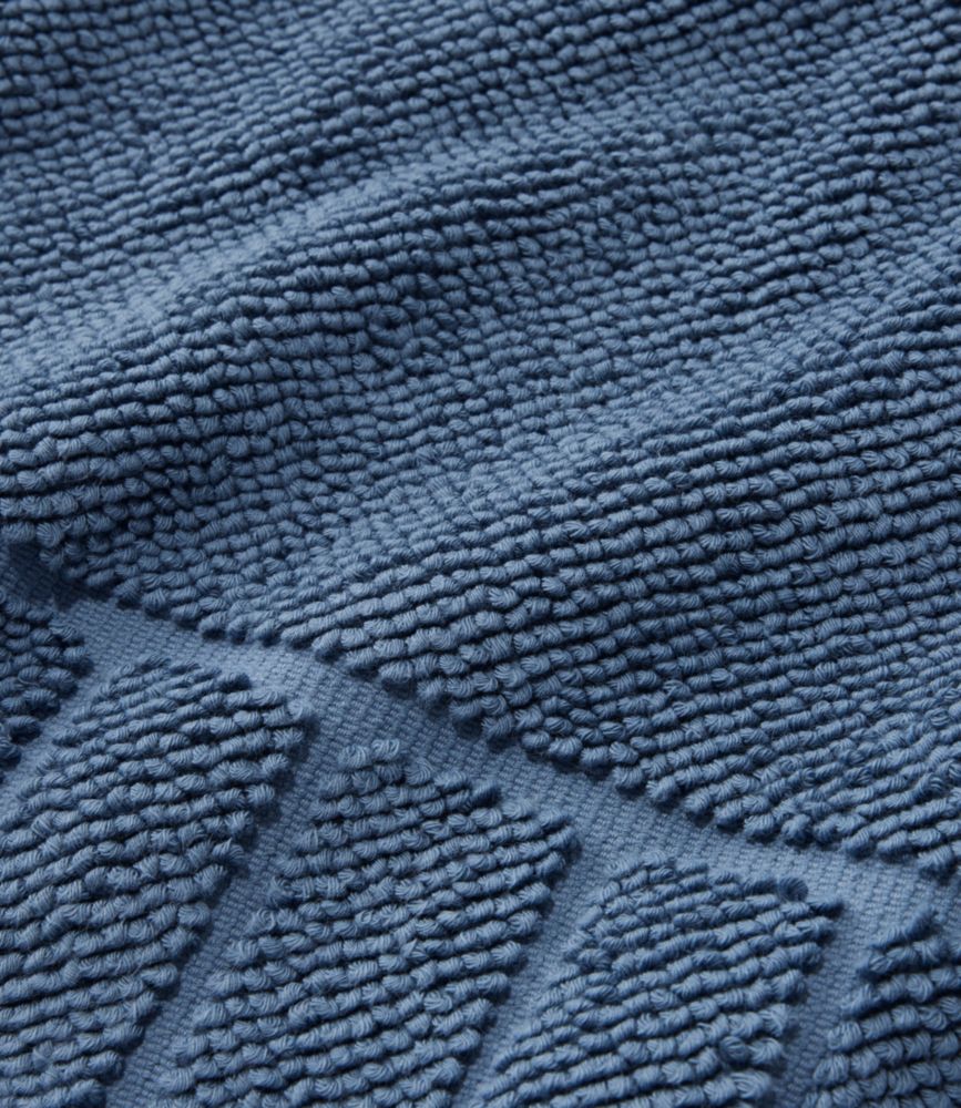 Organic Cotton Textured Bordered Bath Mat