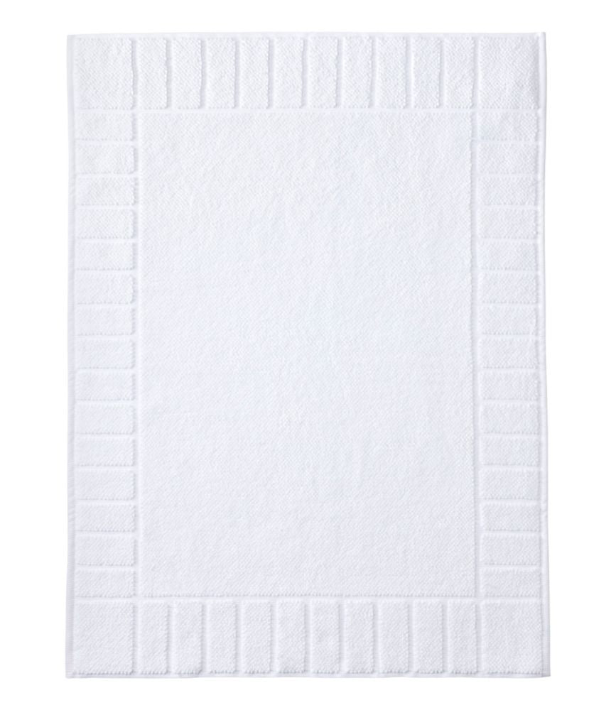 Outdoor Ready Organic Cotton Textured Bordered Bath Mat for Bedroom Entryway and Everyday Home Comfort