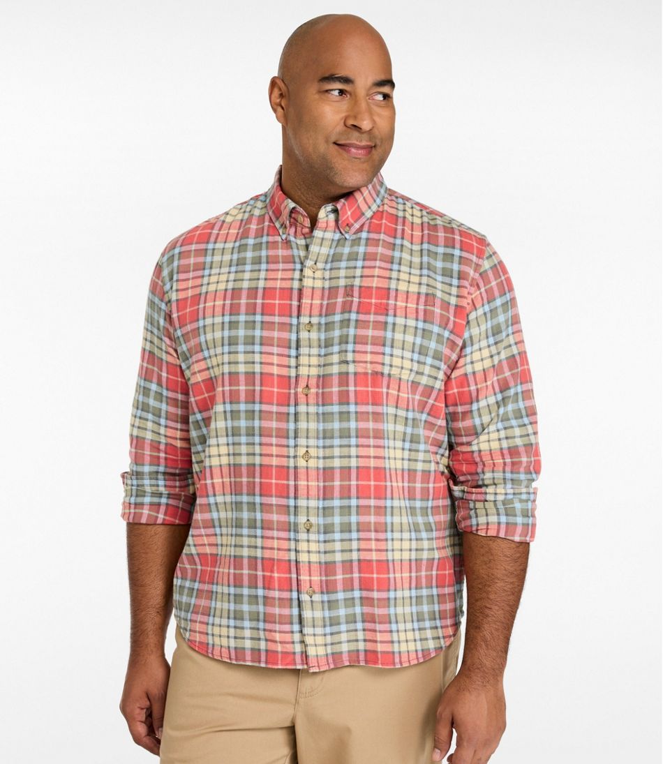 Men's Sunwashed Twill Shirt, Slightly Fitted Untucked Fit
