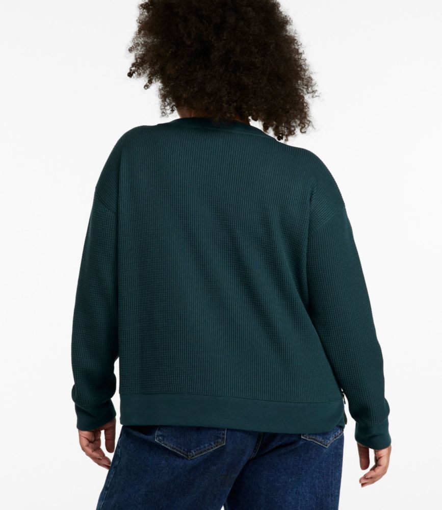 Women's Birchwood Brushed Waffle Top, V-Neck