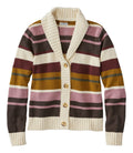 Women's Signature Original Cotton Sweater, Shawl Cardigan Stripe
