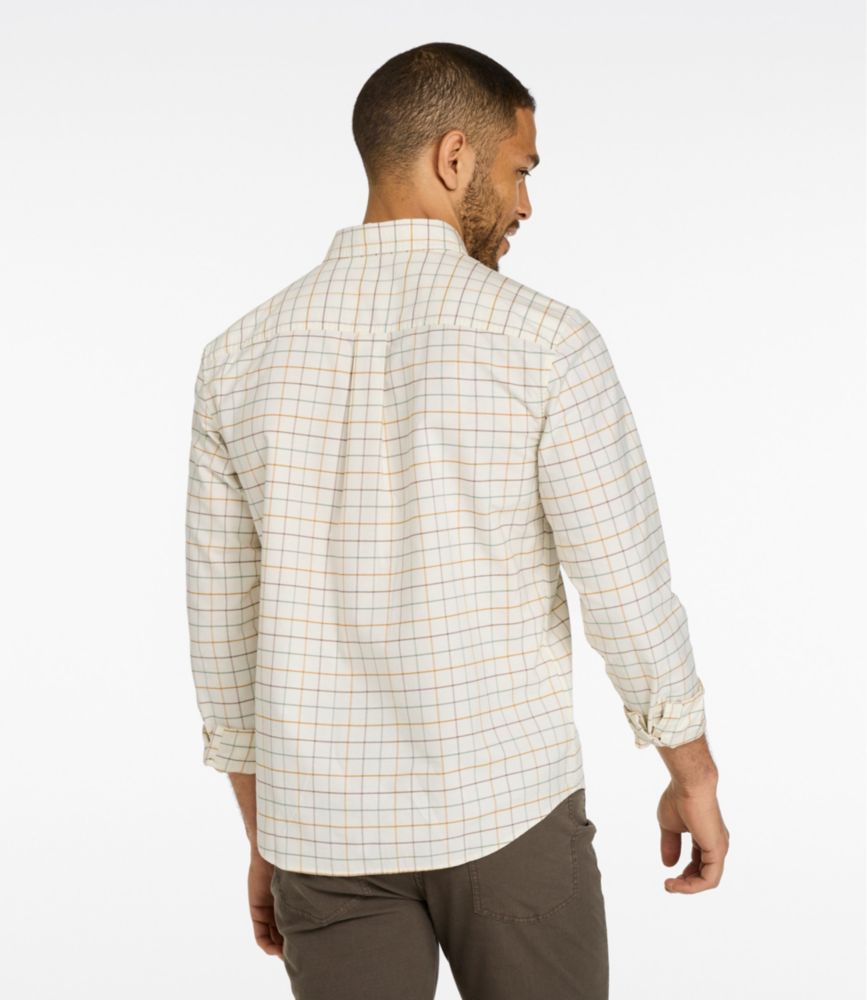 Men's Sunwashed Oxford Shirt, Slightly Fitted Untucked Fit, Plaid