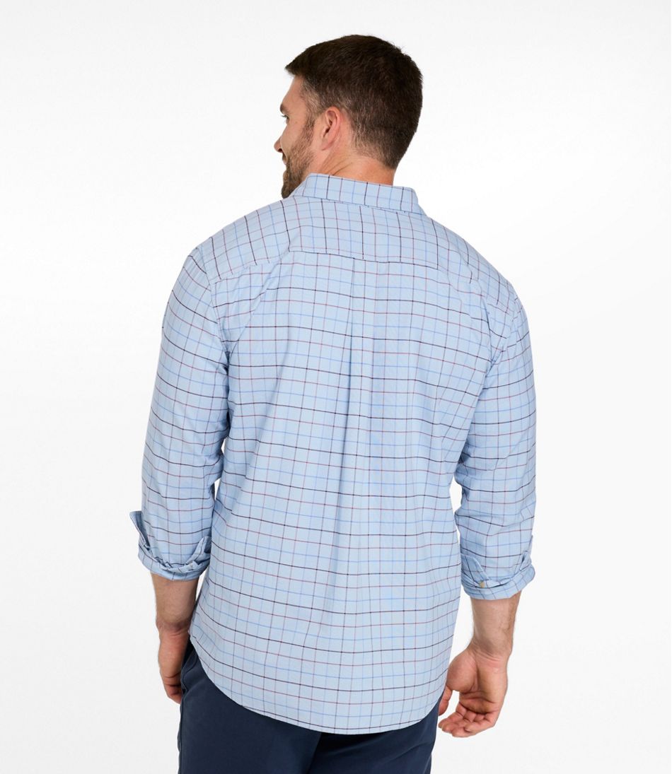 Men's Sunwashed Oxford Shirt, Slightly Fitted Untucked Fit, Plaid