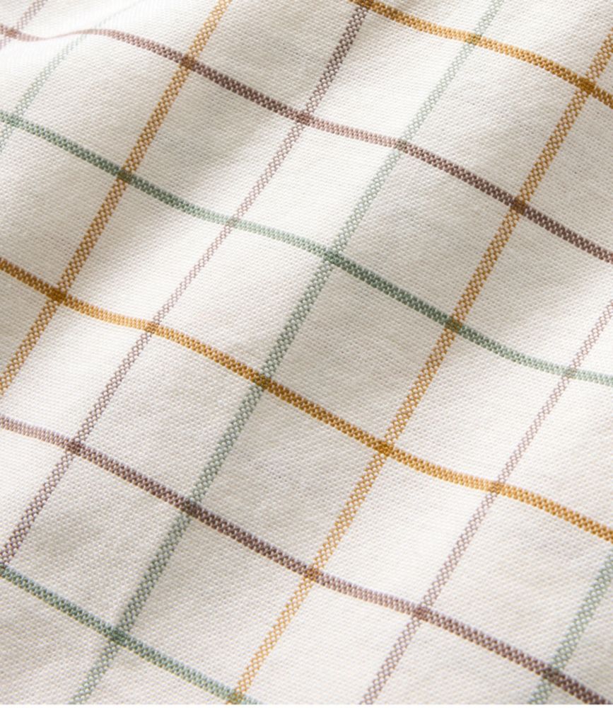 Men's Sunwashed Oxford Shirt, Slightly Fitted Untucked Fit, Plaid