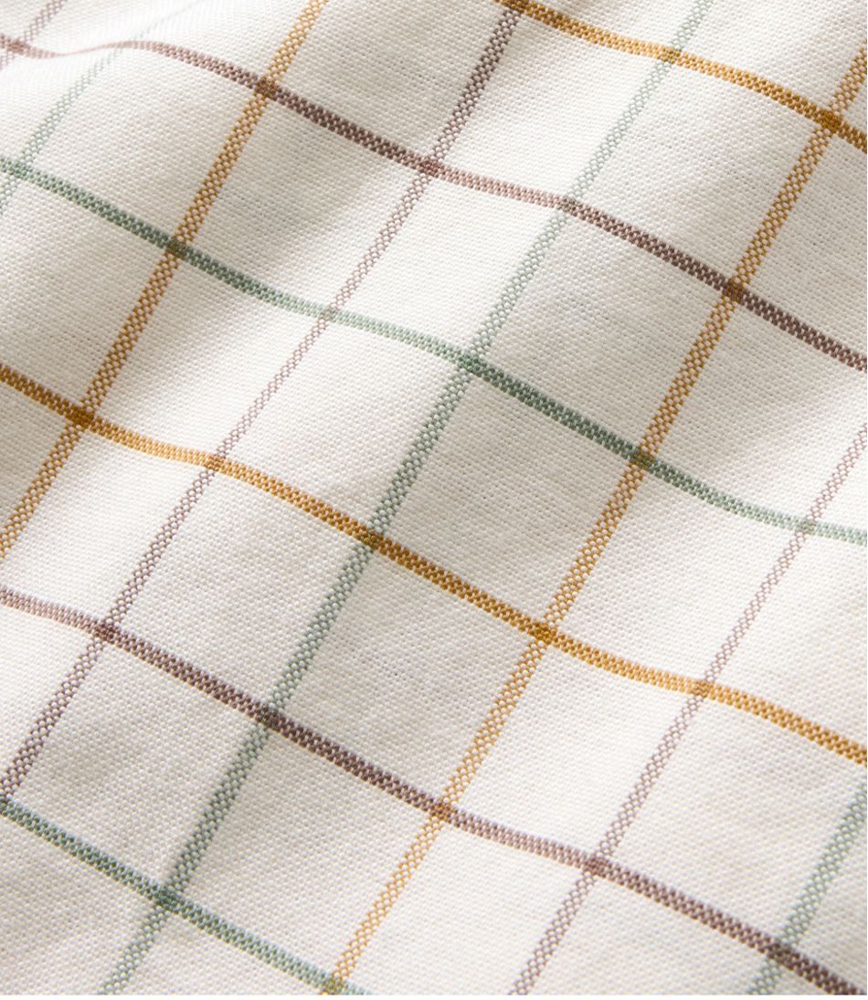 Men's Sunwashed Oxford Shirt, Slightly Fitted Untucked Fit, Plaid