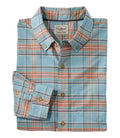 Men's Sunwashed Oxford Shirt, Slightly Fitted Untucked Fit, Plaid