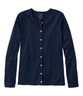 Women's Pima Cotton Tee, Long-Sleeve Crewneck Cardigan