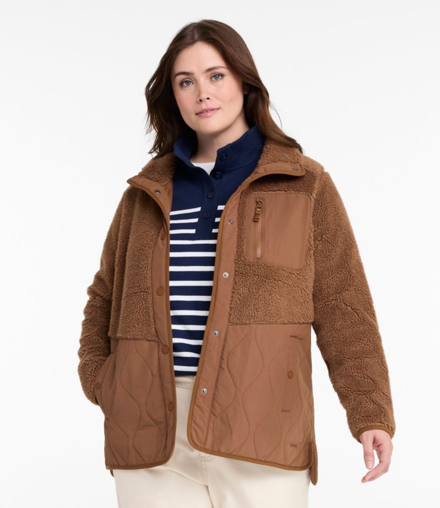 Women's Bean's Mixed Media Sherpa Fleece Jacket